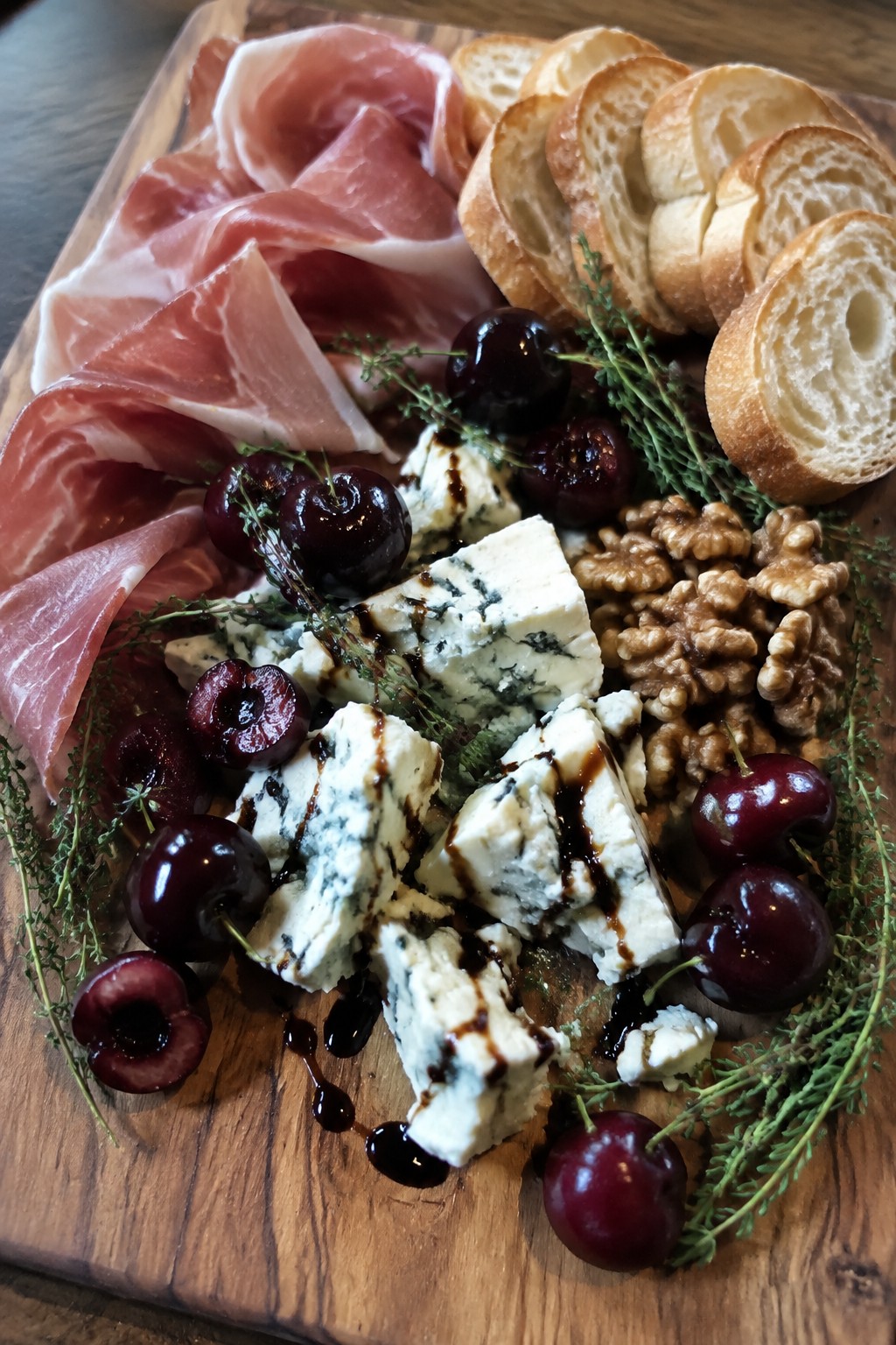 Aged Balsamic Cherry and Gorgonzola Board