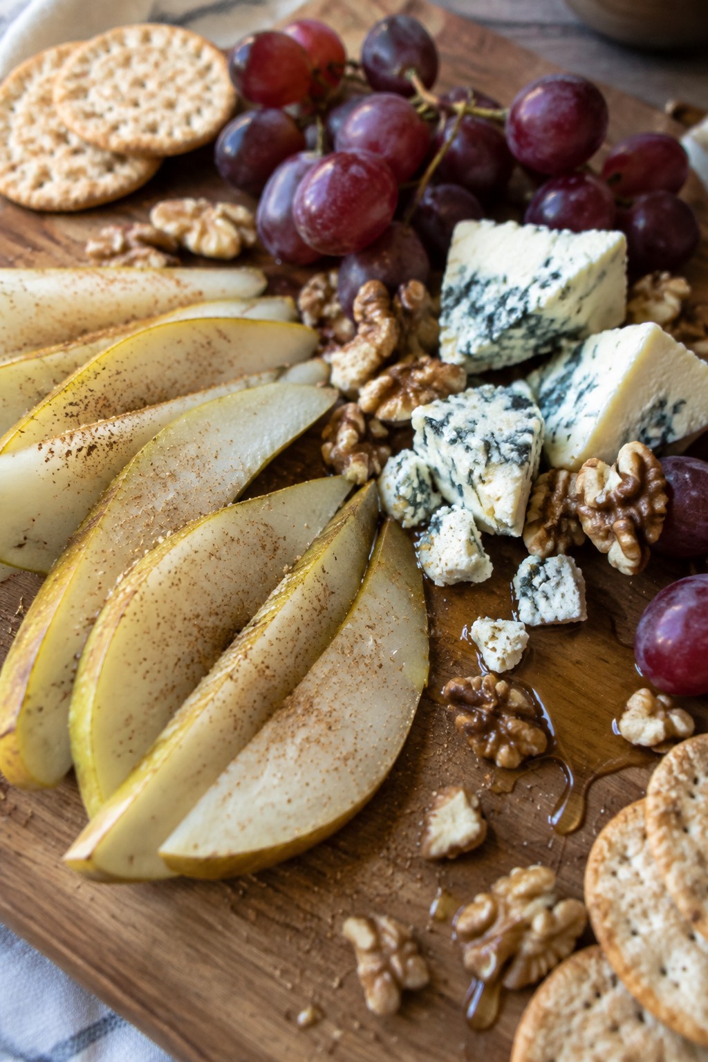 Cardamom Pear and Blue Cheese Board