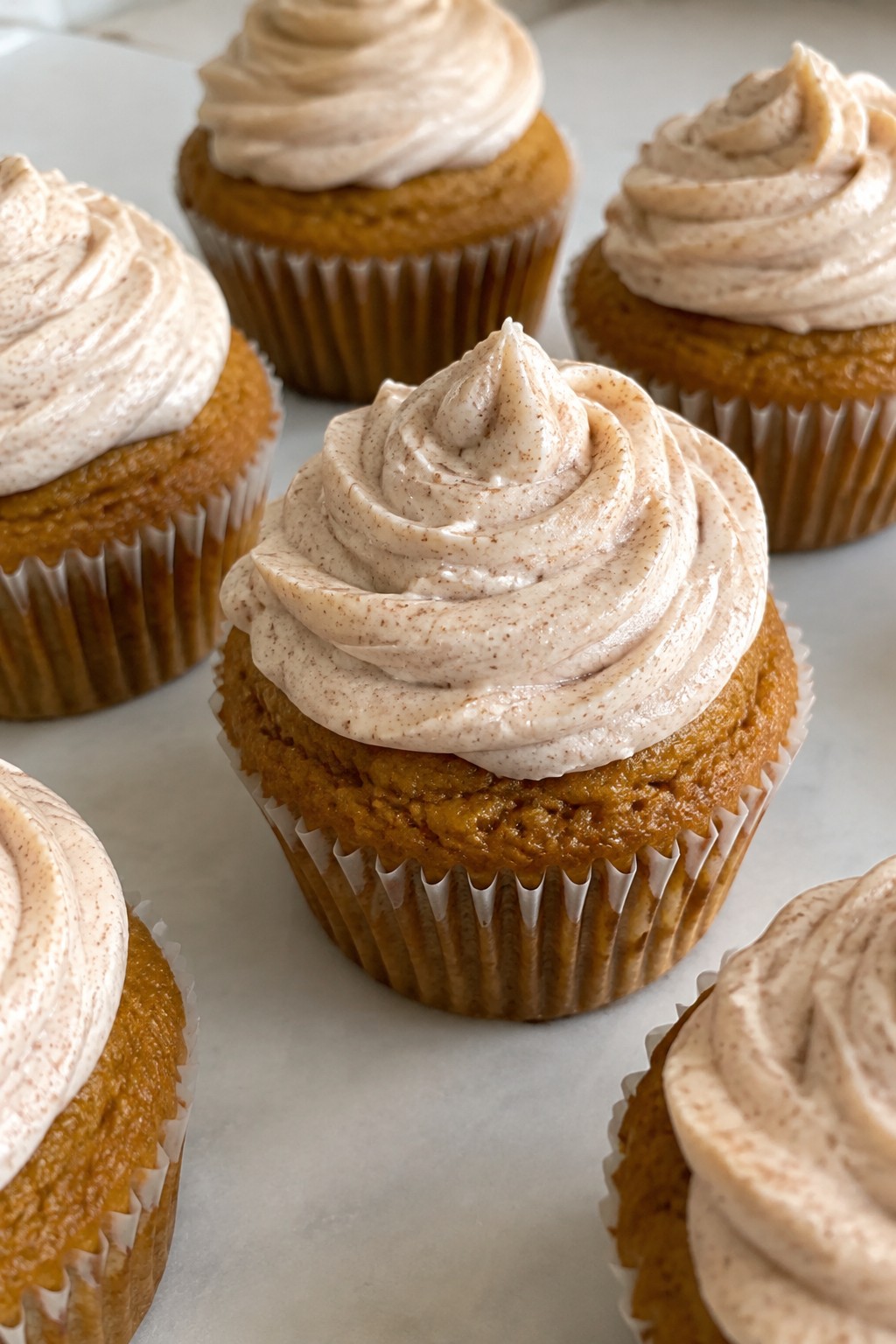 Pumpkin Spice Cupcakes with Cinnamon Cream Cheese Frosting