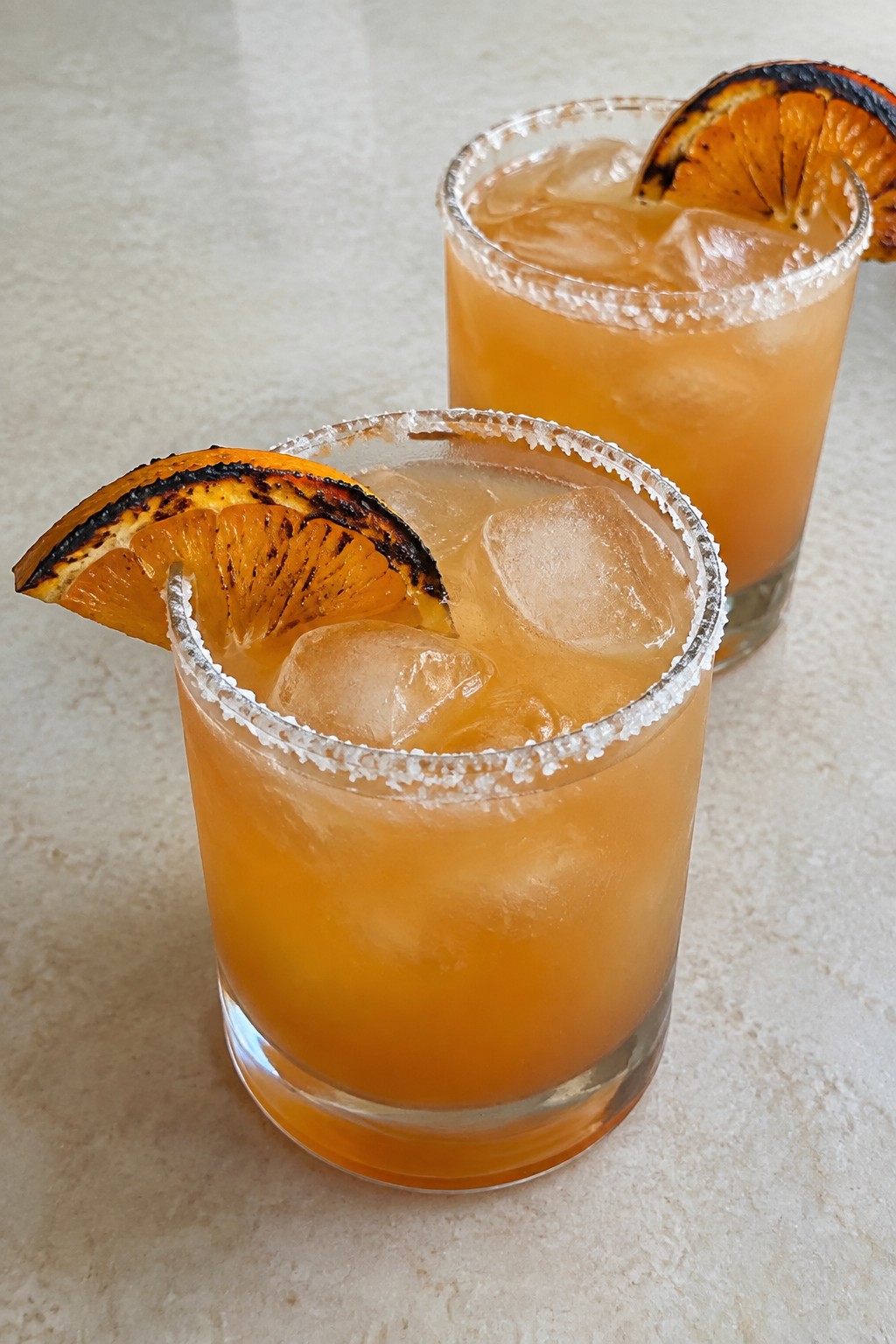 Charred Orange Mezcal Monster Margarita