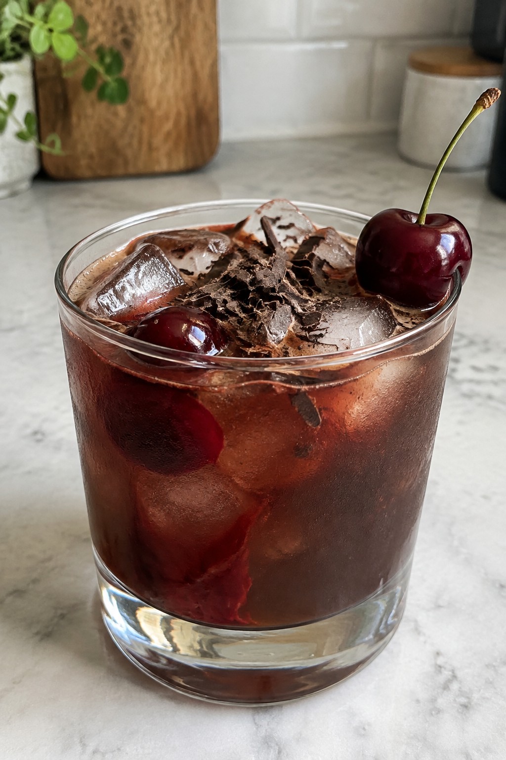 Dark Cherry Chocolate Devil's Kiss Cocktail