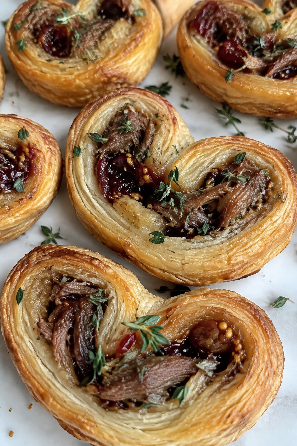 Duck Confit and Cherry Mostarda Palmiers