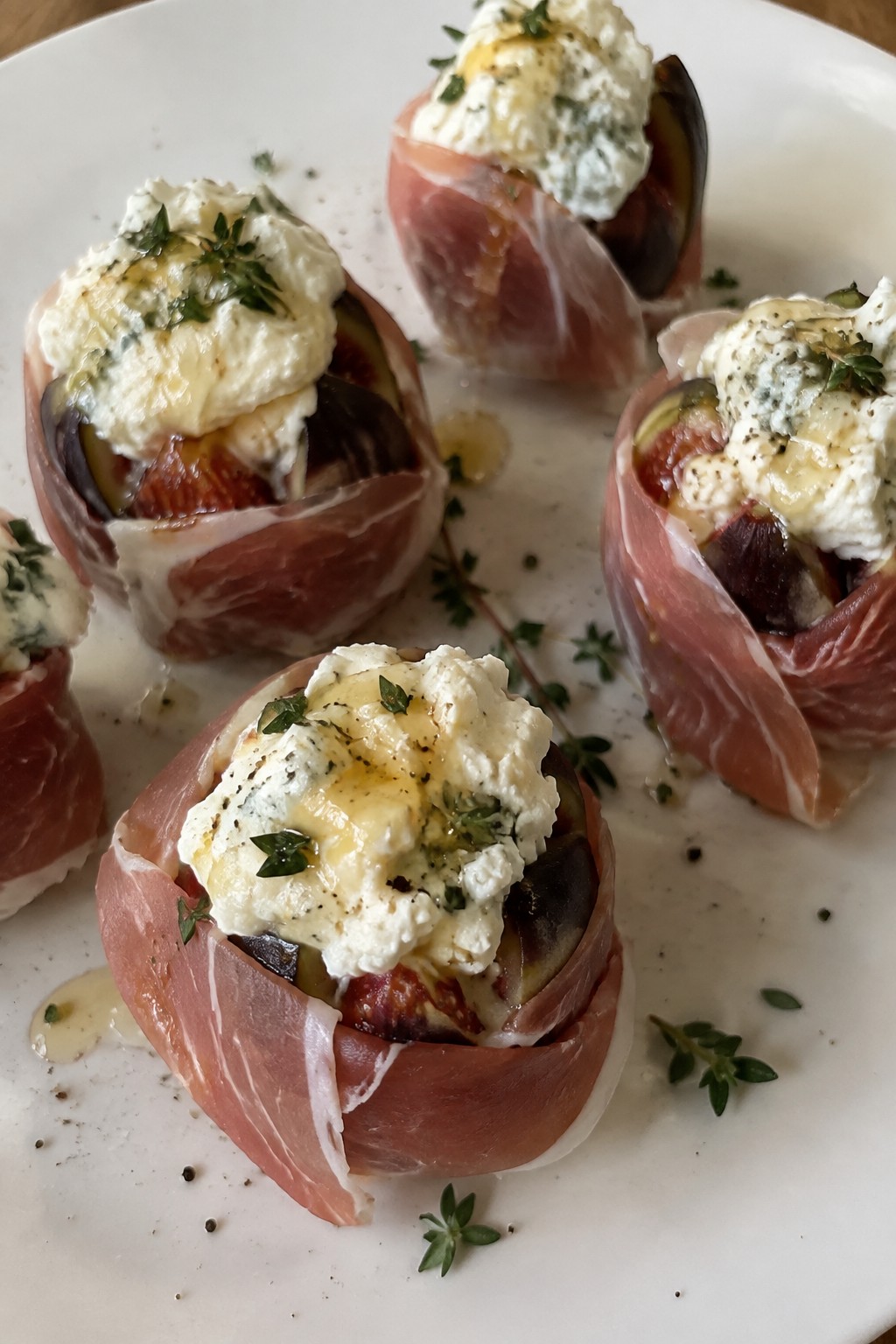 Prosciutto-Wrapped Figs with Whipped Gorgonzola