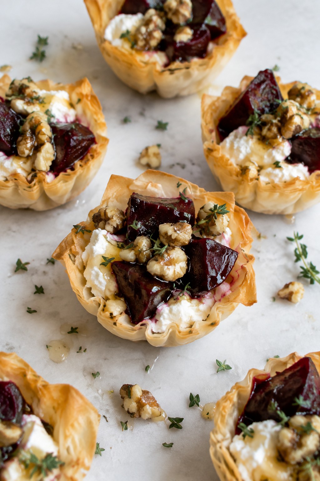 Roasted Beet and Goat Cheese Phyllo Cups