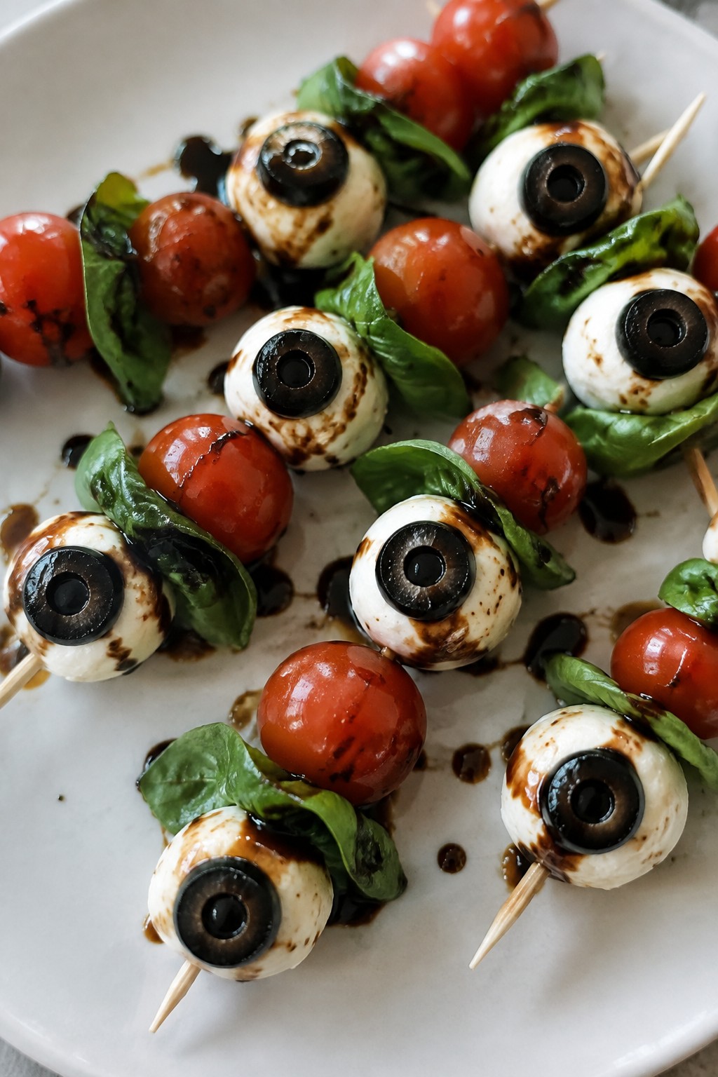 Creepy Eyeball Caprese Skewers