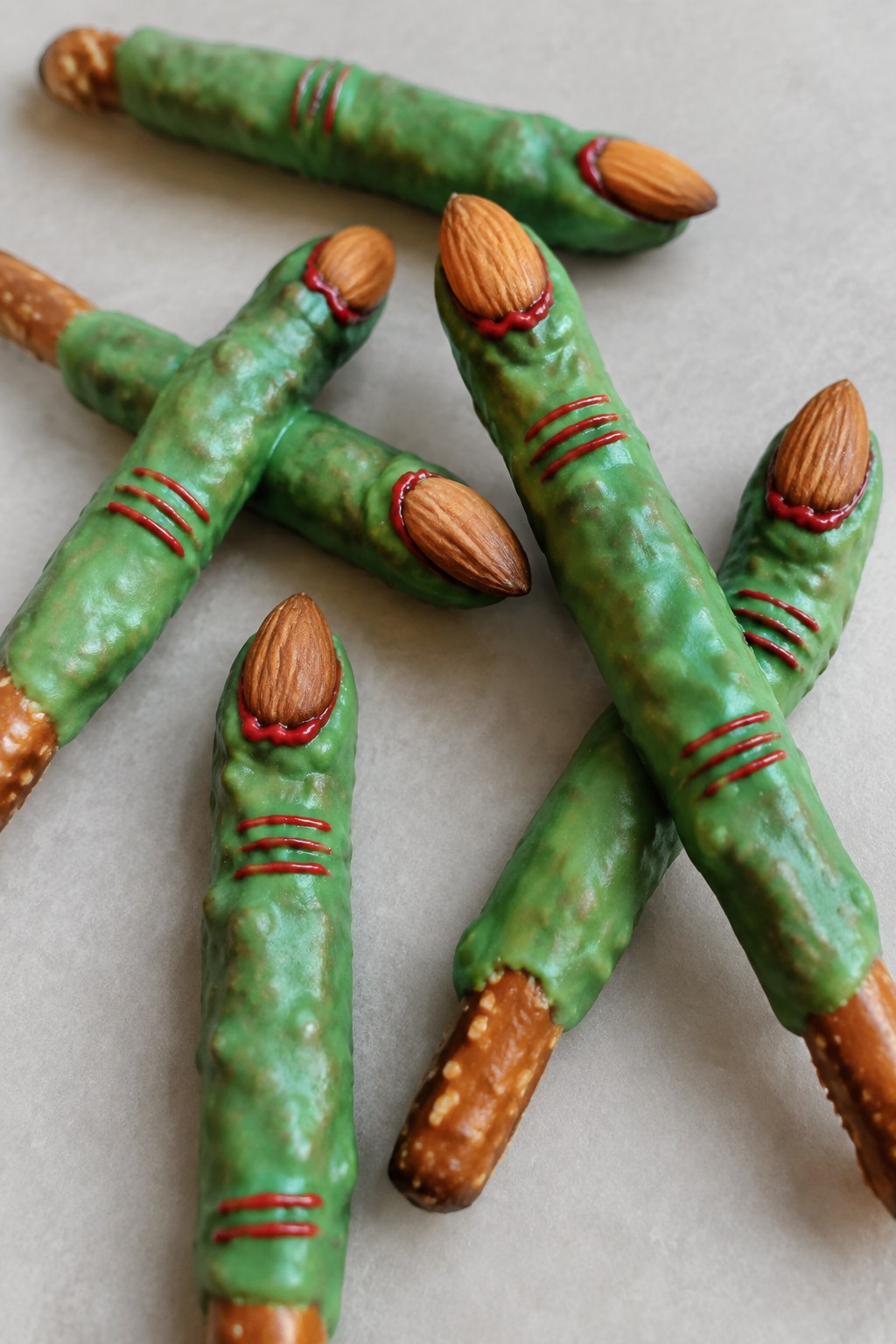 Witch Finger Pretzel Rods