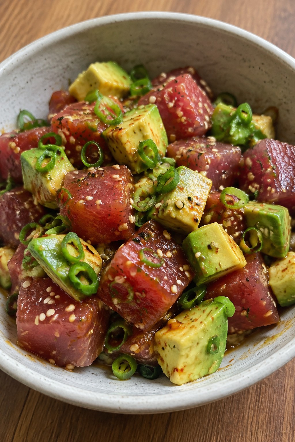 Spicy Tuna Poke with Avocado and Sesame