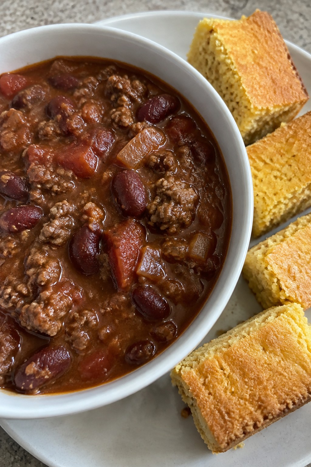 Witch’s Cauldron Beef Chili with Cornbread Dippers