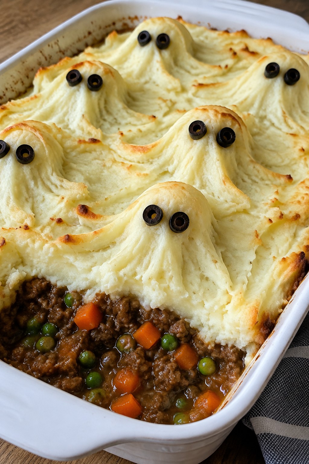 Monster Mash Shepherd's Pie with Mashed Potato Ghosts