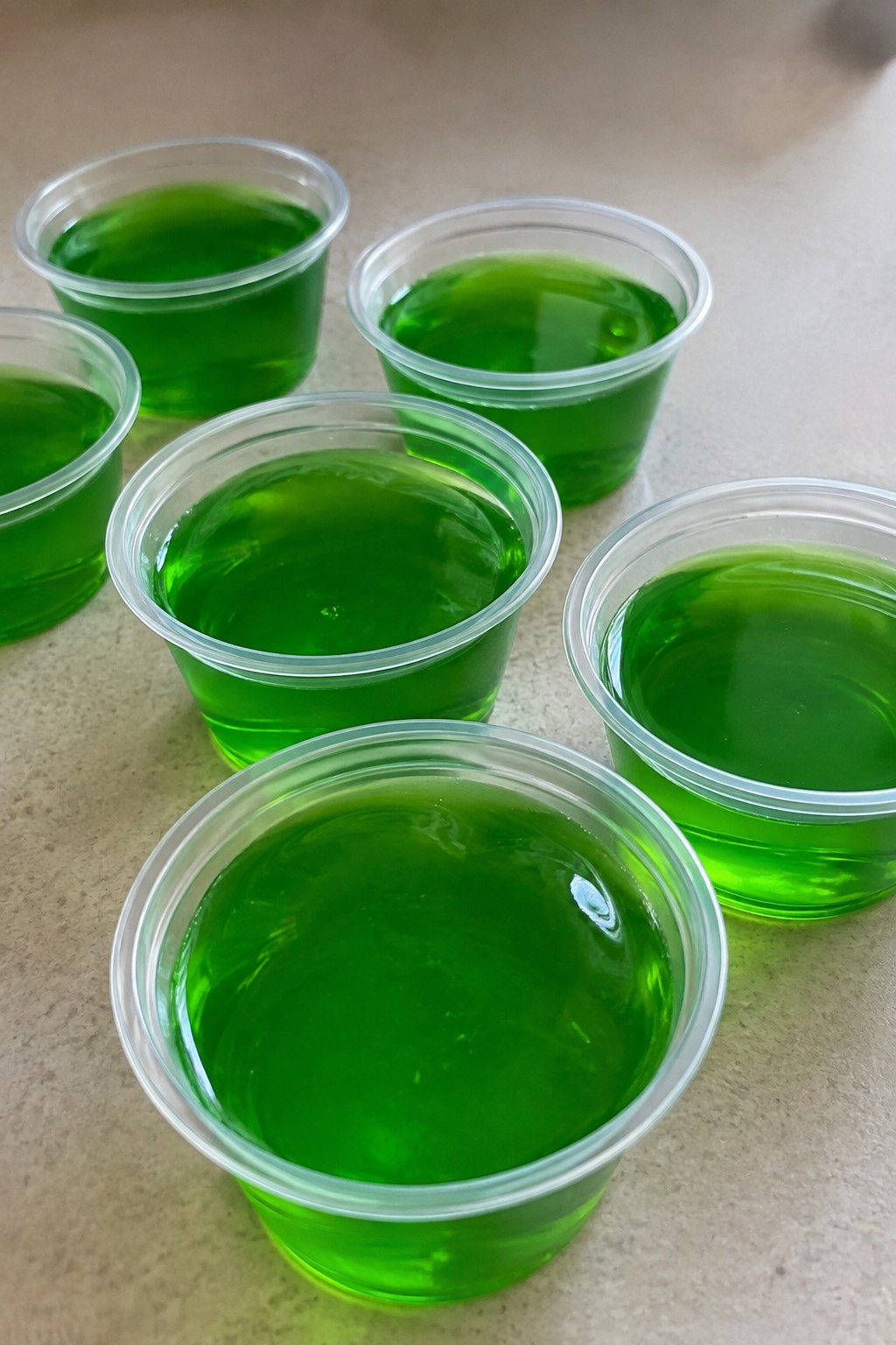 Witch's Green Apple Rum Jello Shots