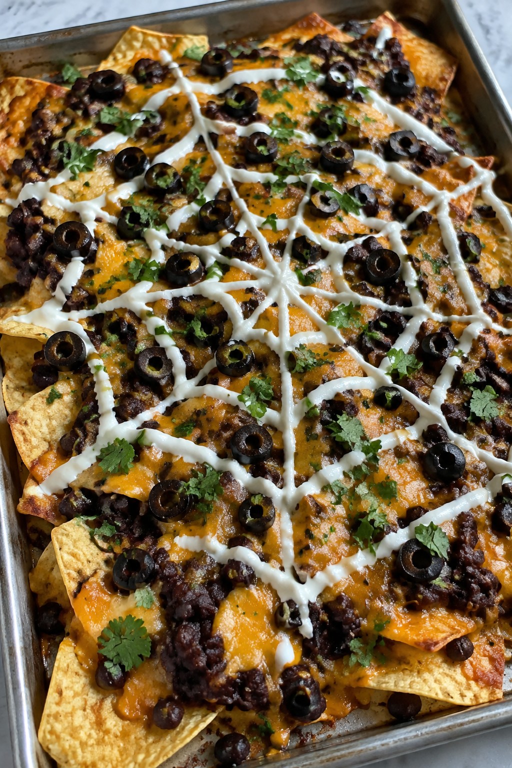 Spiderweb Black Bean Nachos