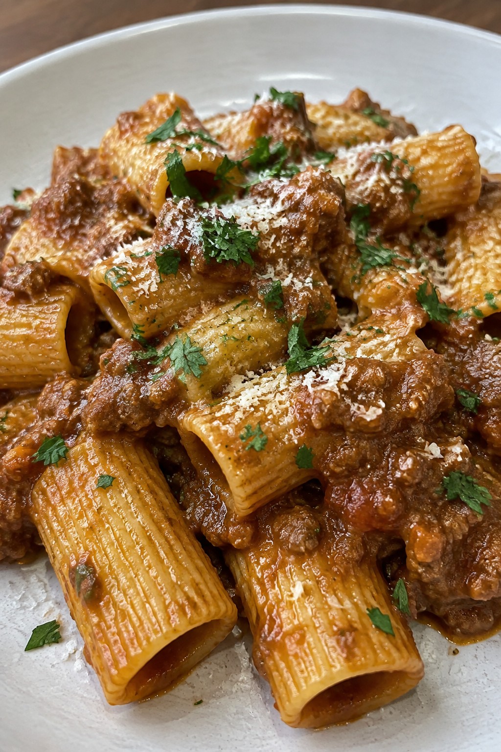 Skeleton Bone Marrow Rigatoni Bolognese