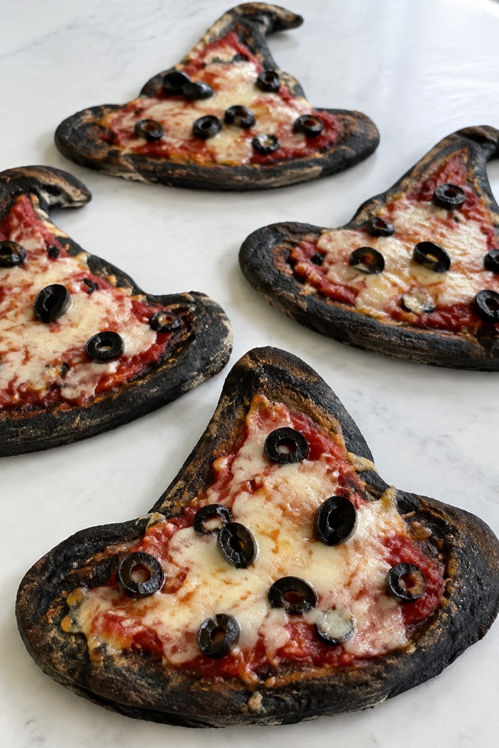 Witch Hat Black Crust Pizzas