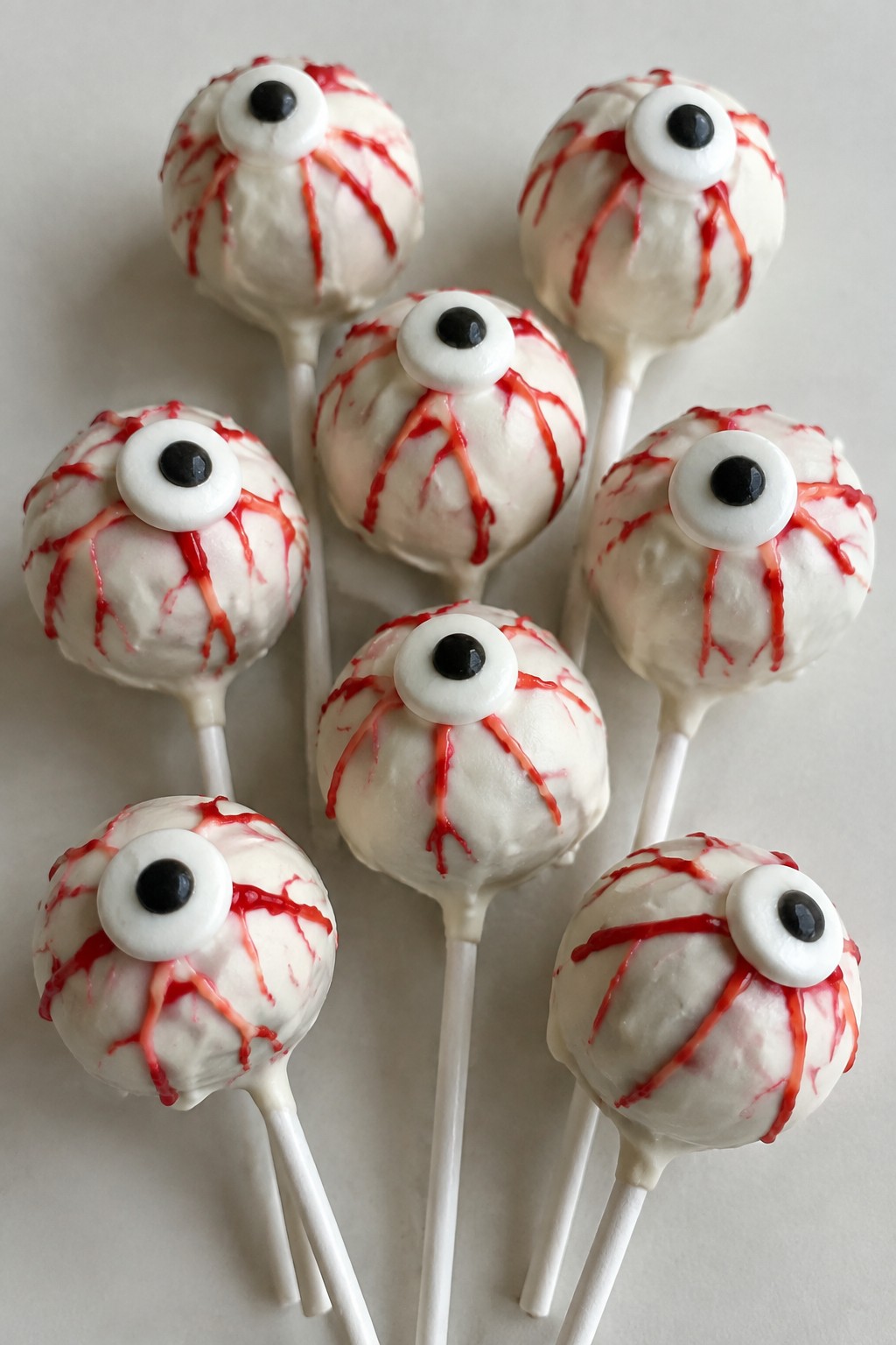 Monster Eyeball Cake Pops with Candy Coatings