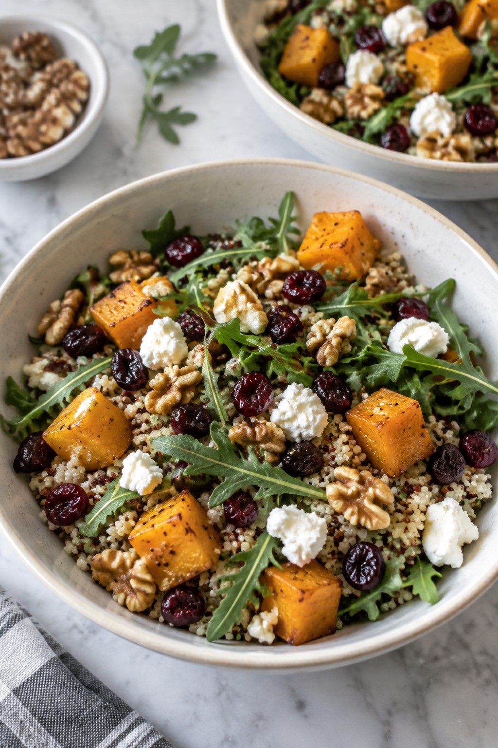 Roasted Butternut Squash and Cranberry Grain Bowls
