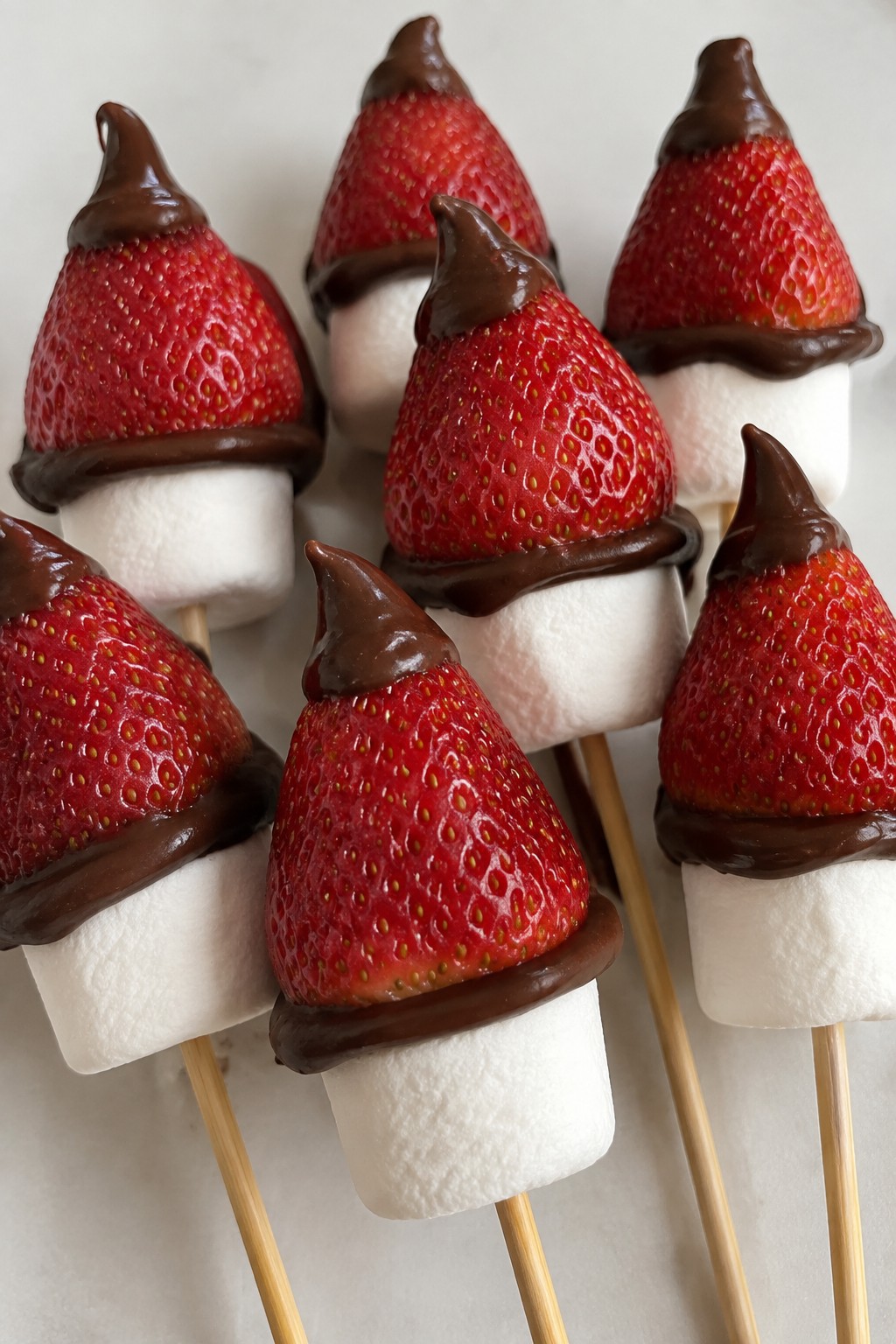 Witch Hat Strawberry and Marshmallow Skewers