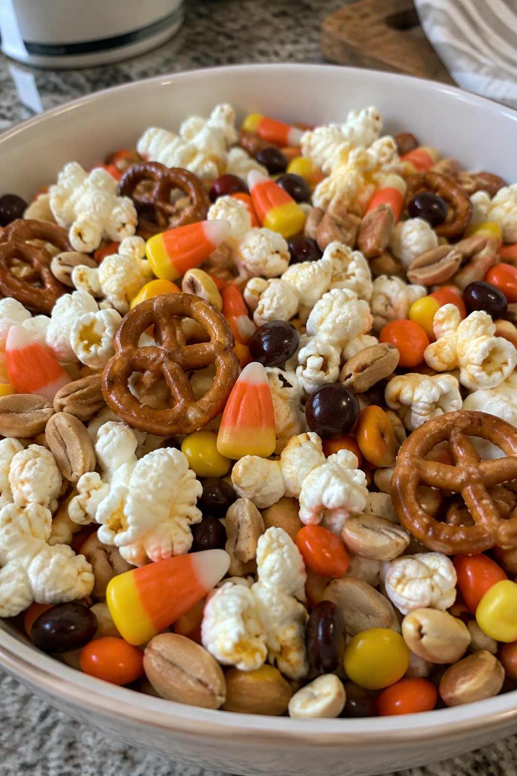 Candy Corn Popcorn Mix