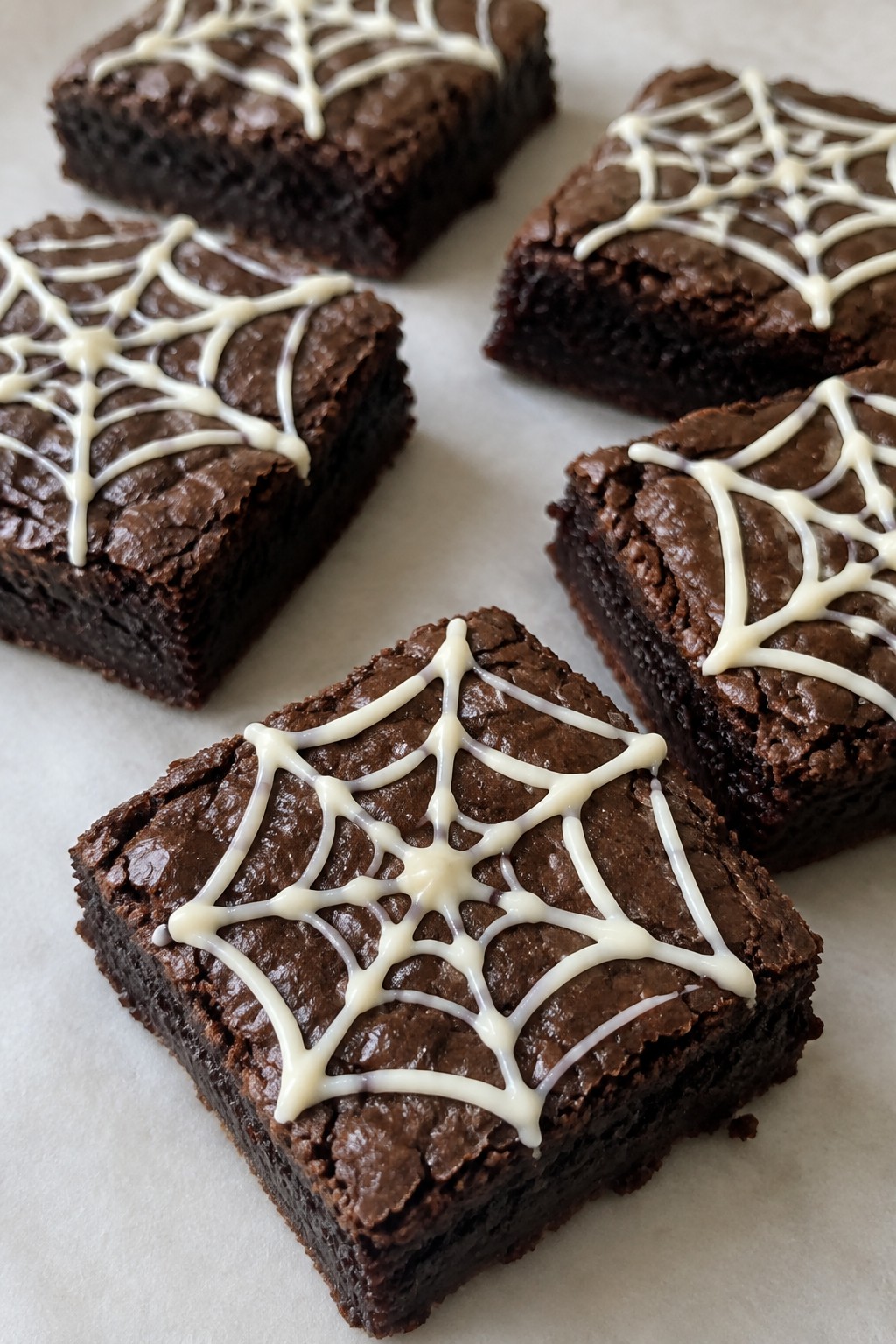Spooky Spiderweb Brownies