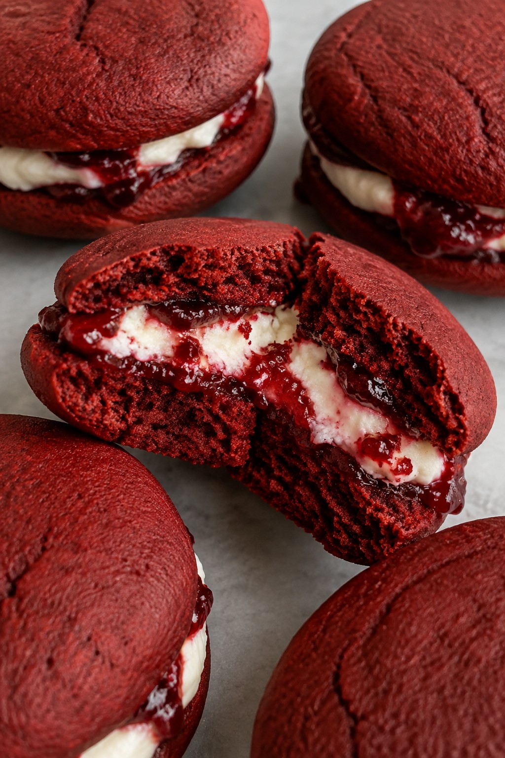 Bloody Red Velvet Whoopie Pies