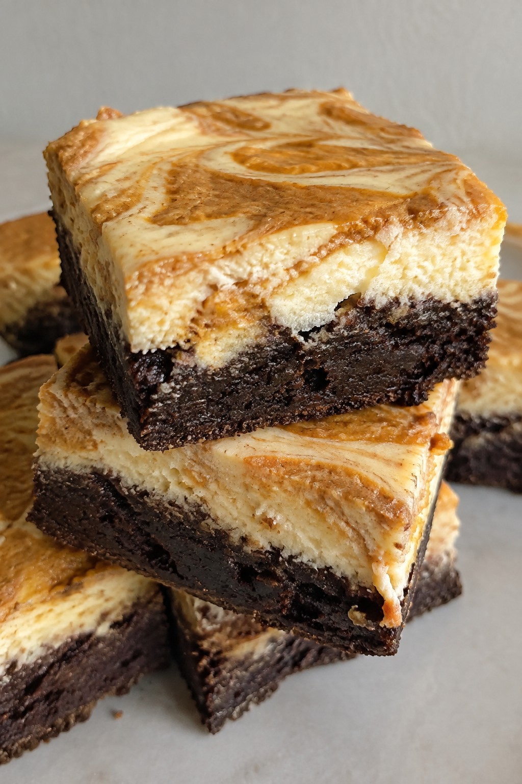Pumpkin Spice Cheesecake Brownie Squares
