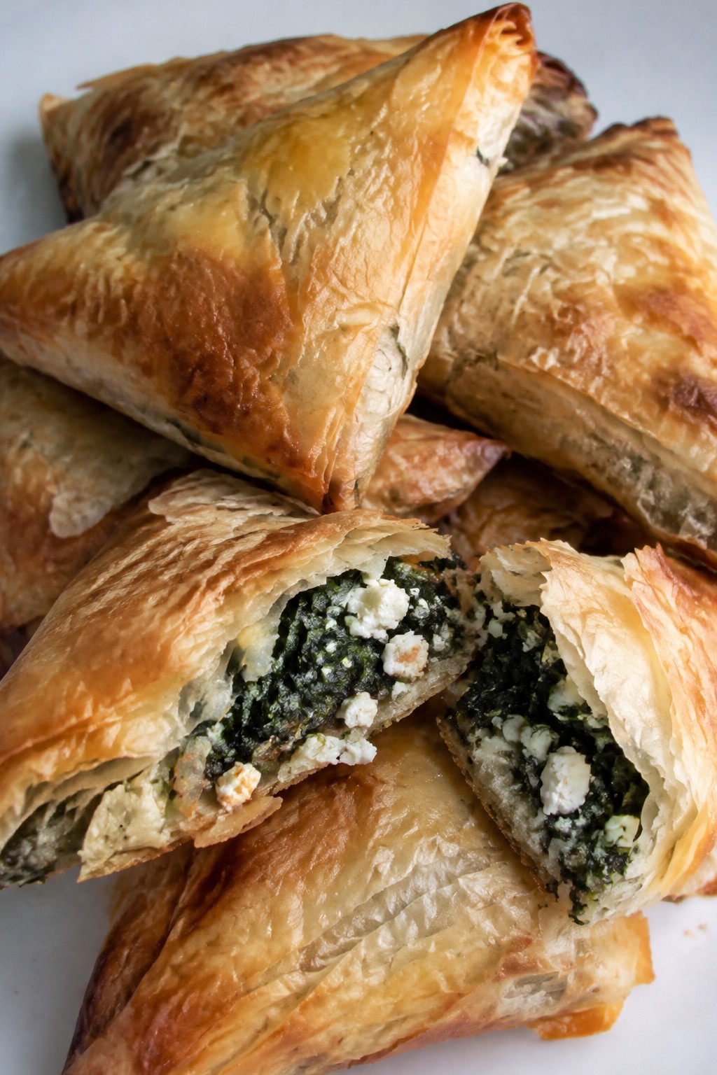 Savory Spinach and Feta Phyllo Triangles