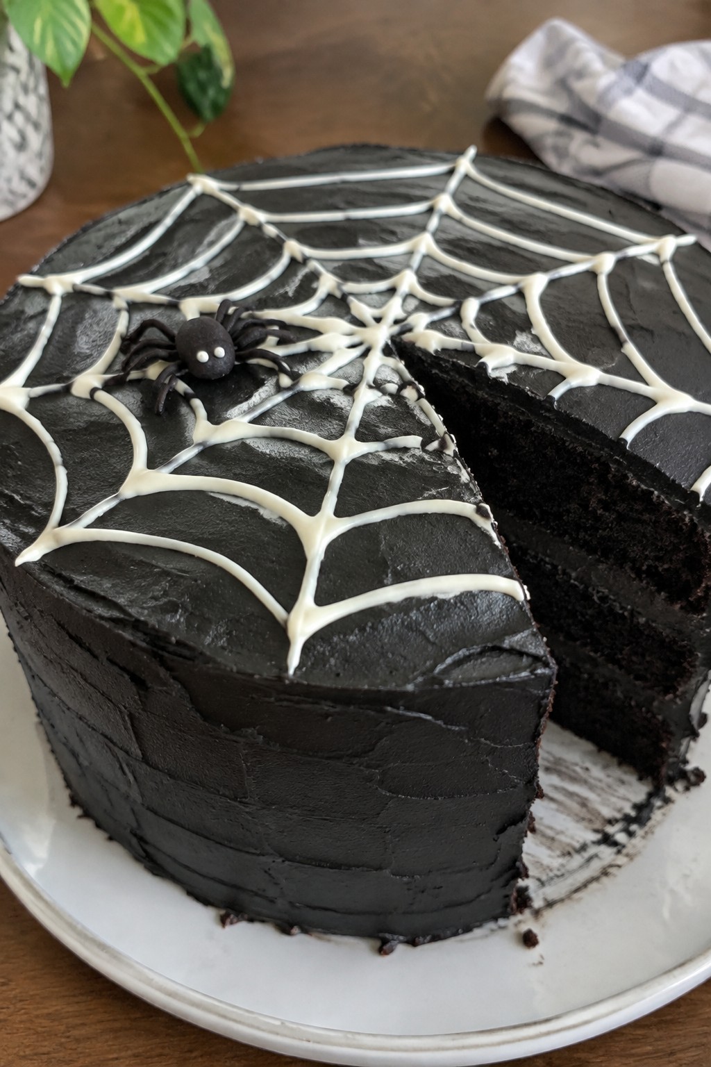 Spiderweb Black Cocoa Layer Cake