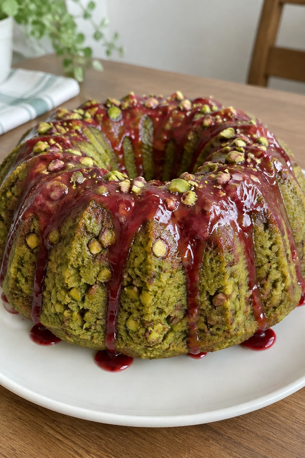 Zombie Brain Pistachio Bundt Cake