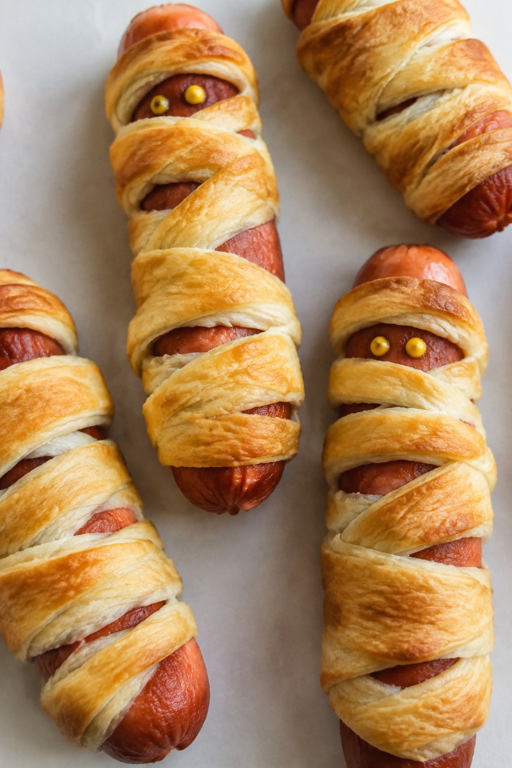Crescent Roll Mummy Hot Dogs