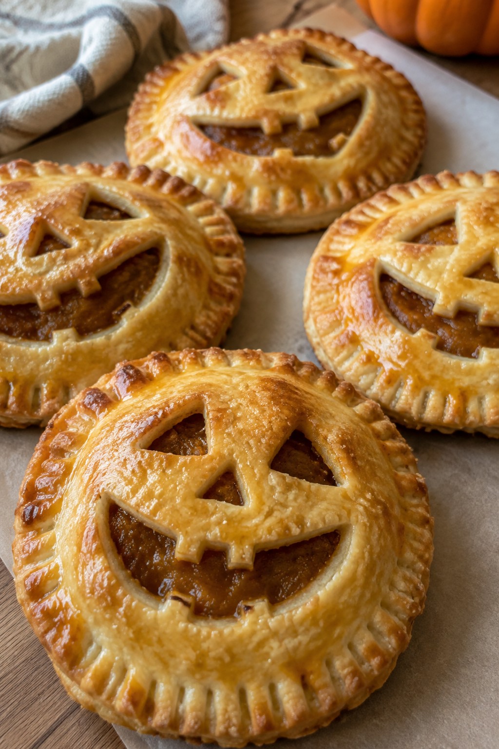 Jack-o'-Lantern Hand Pies