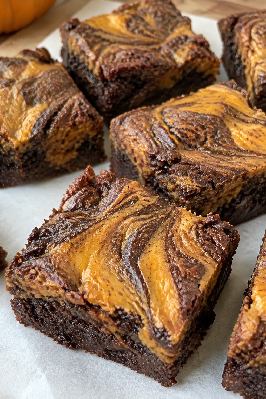 Pumpkin Chocolate Swirl Brownies