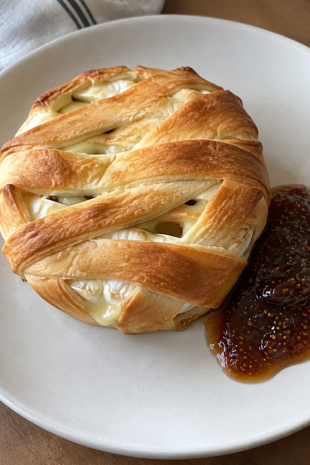 Mummy-Wrapped Brie with Fig Jam