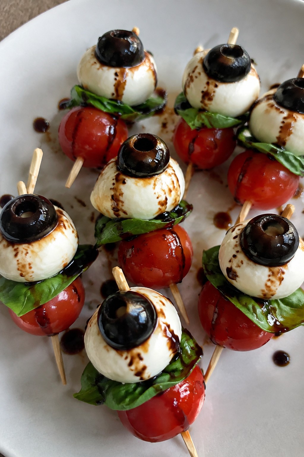 Eyeball Caprese Skewers