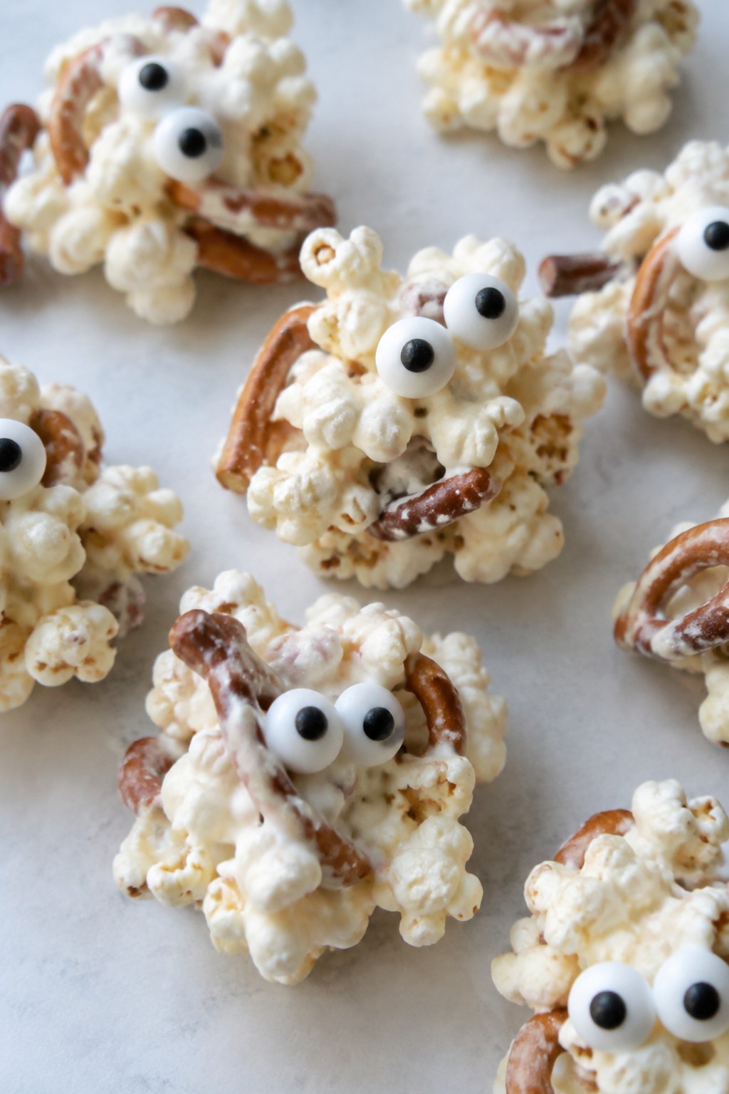 Ghostly Popcorn Snack Mix