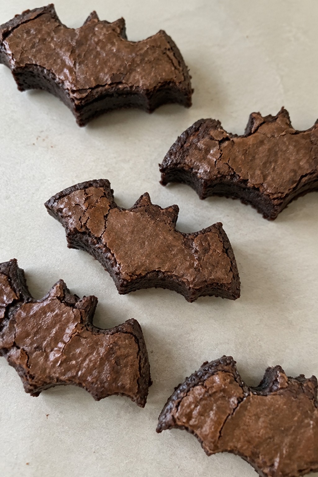 Bat-Shaped Chocolate Brownies