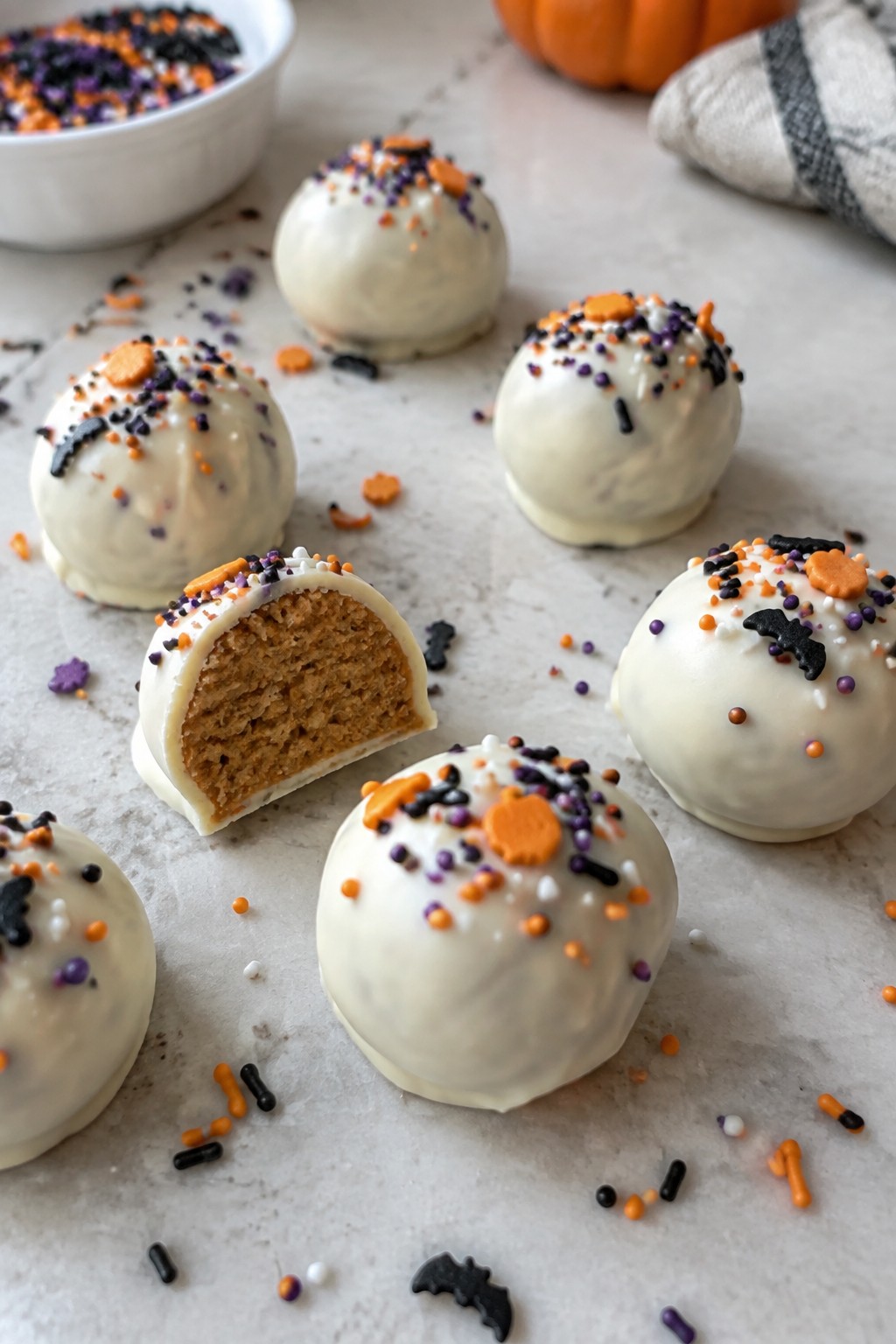 Pumpkin Spice Cookie Dough Truffles