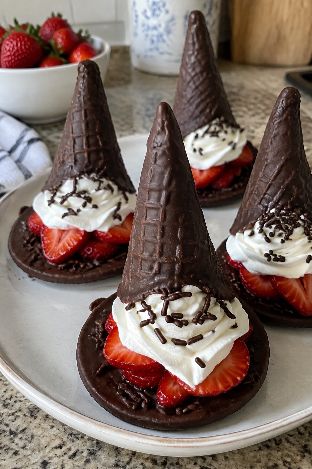 Witch Hat Strawberry Cones