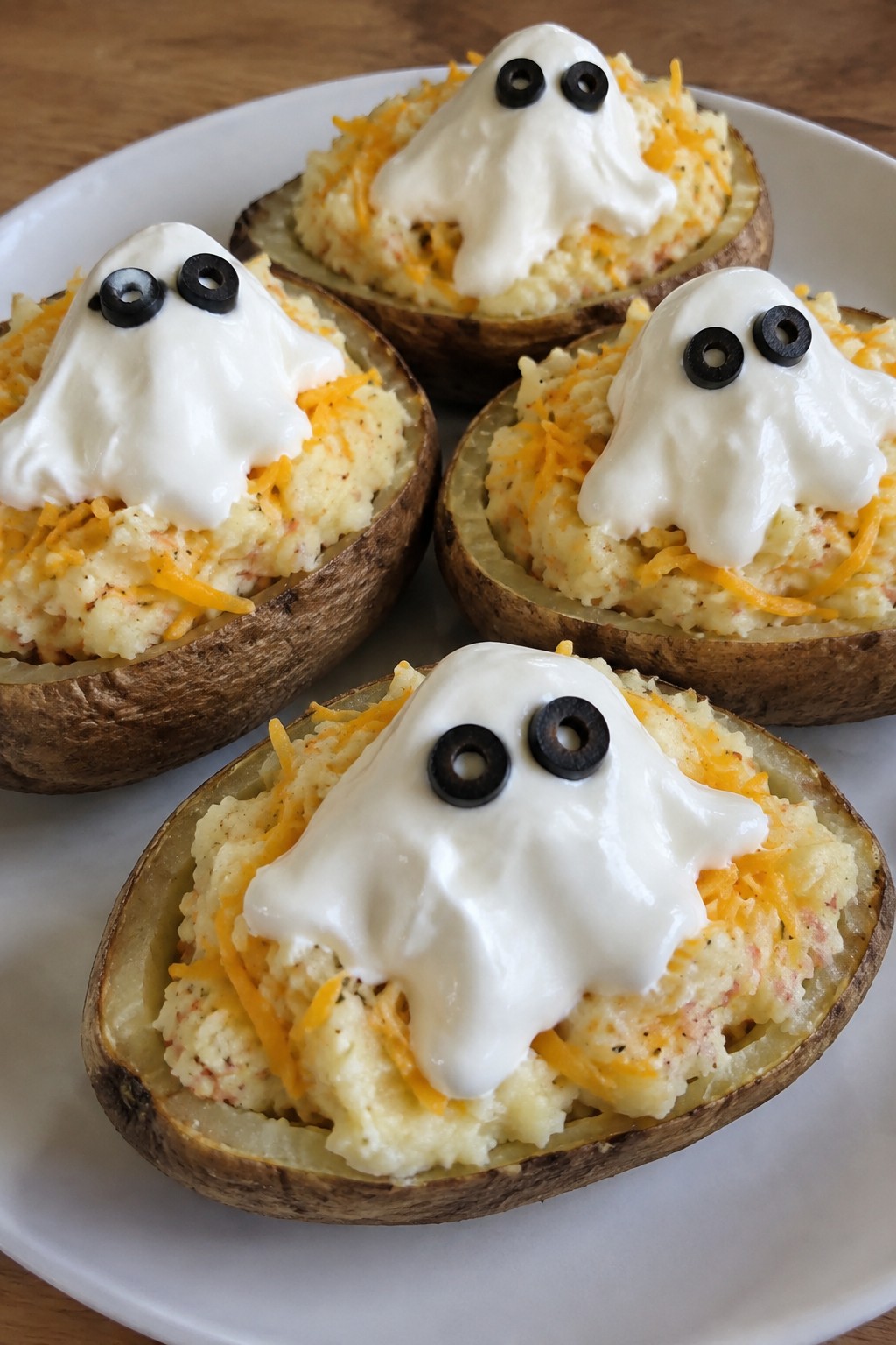 Ghostly Mashed Potato Boats