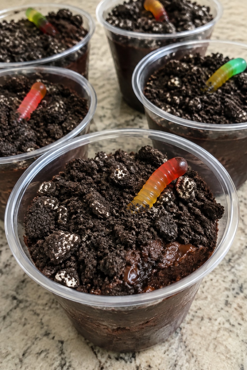 Graveyard Dirt Brownie Cups