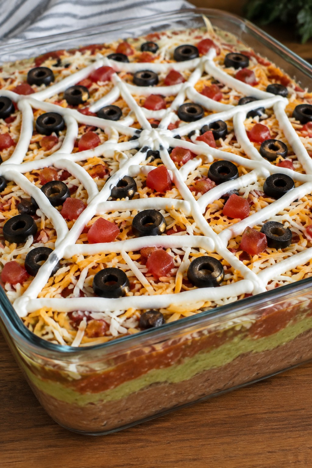 Spiderweb Seven Layer Taco Dip