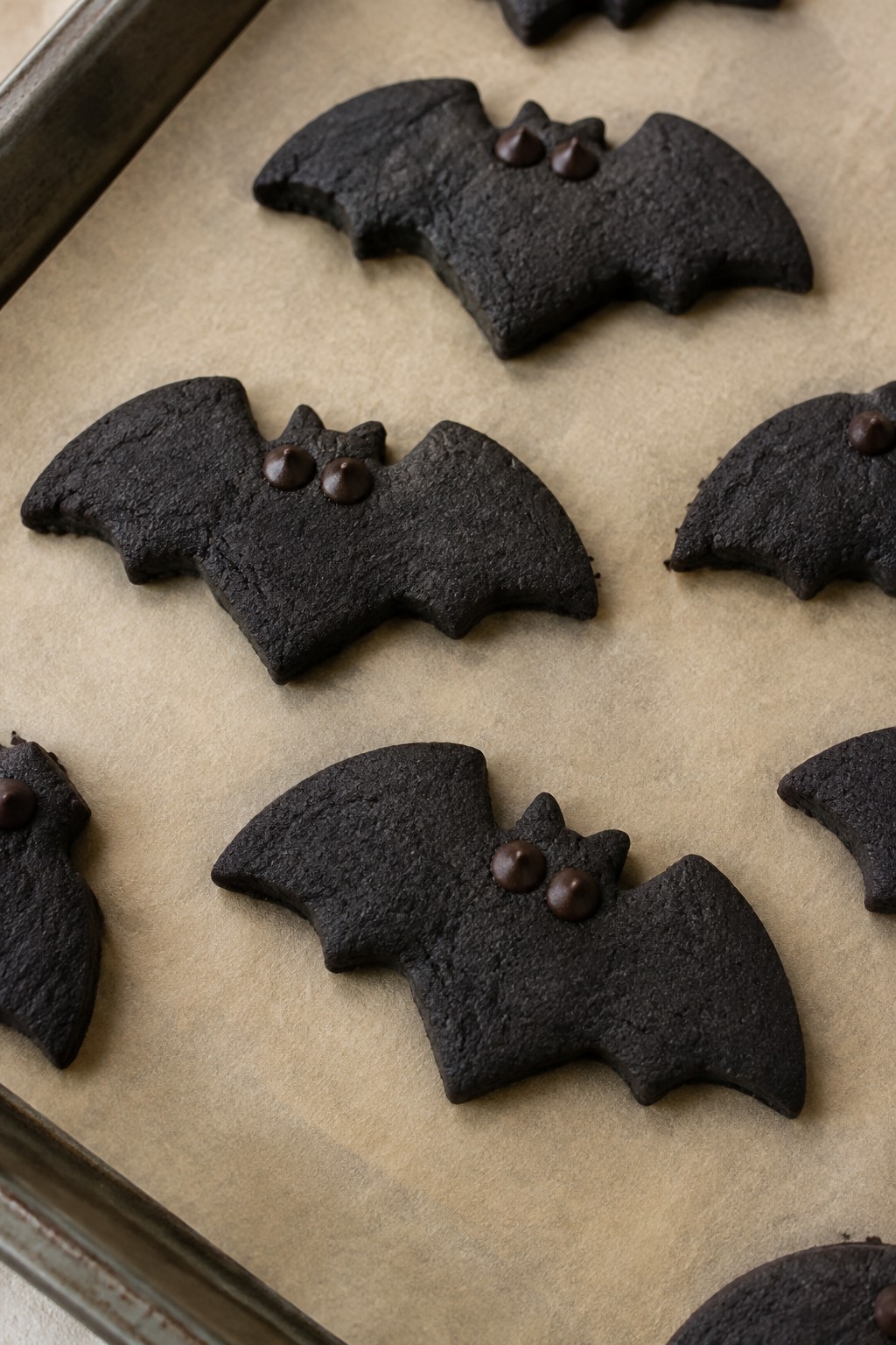 Bat Wing Black Cocoa Cookies
