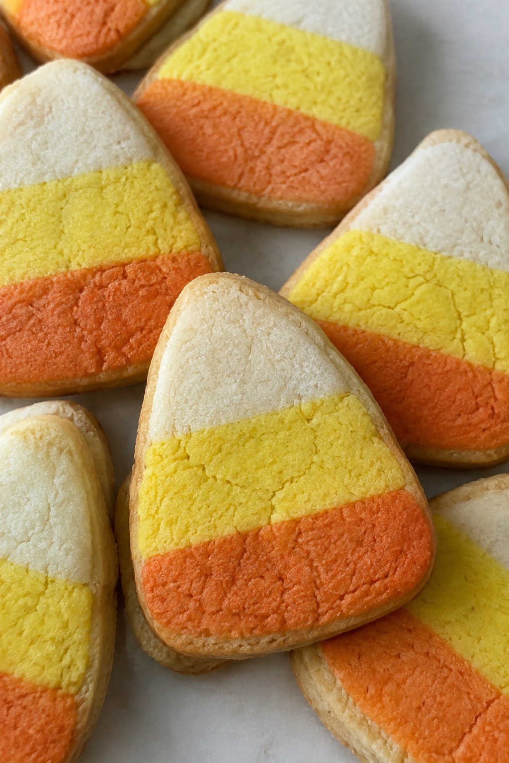 Candy Corn Layered Sugar Cookies