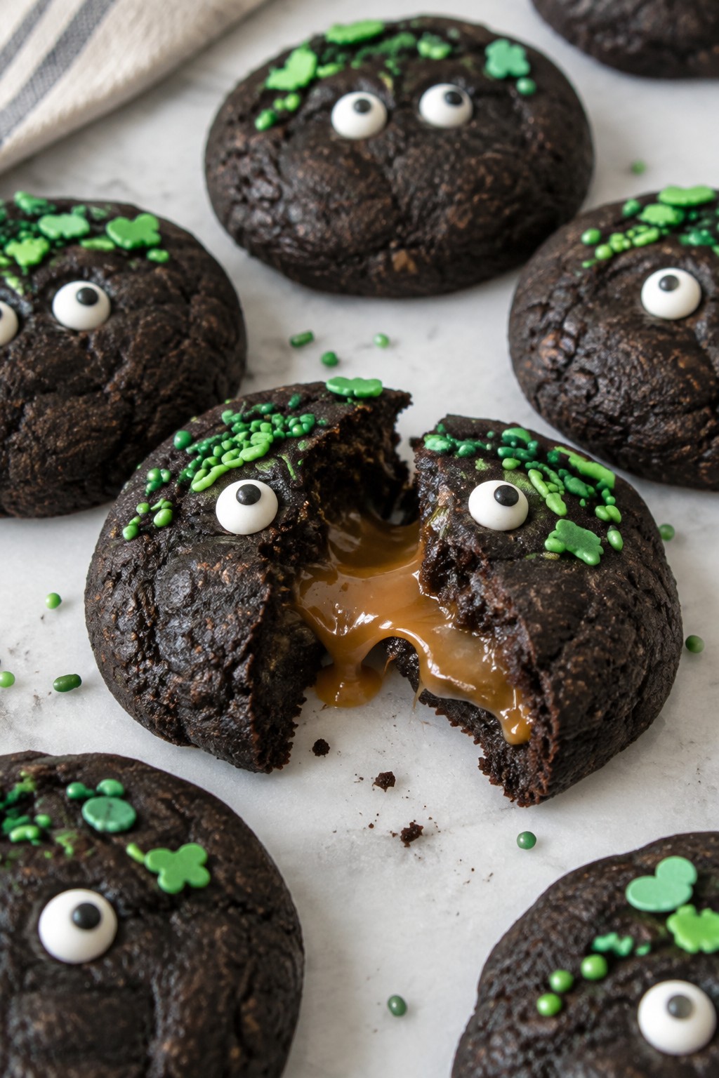 Cauldron Caramel-Stuffed Cookies