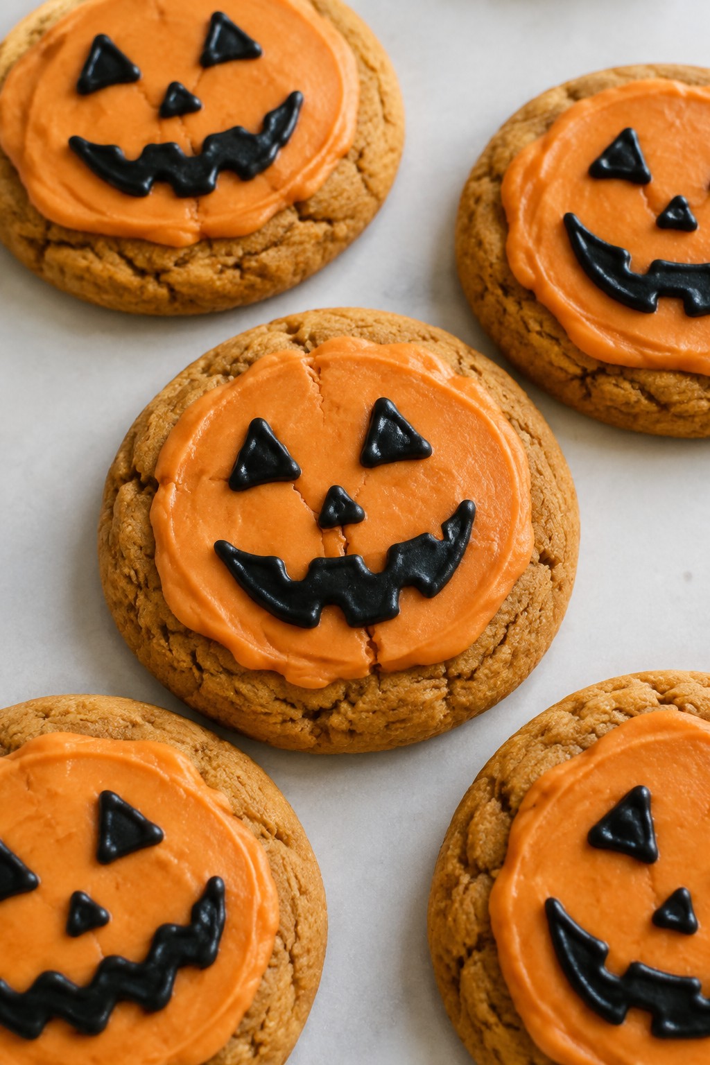 Jack-o'-Lantern Pumpkin Spice Cookies