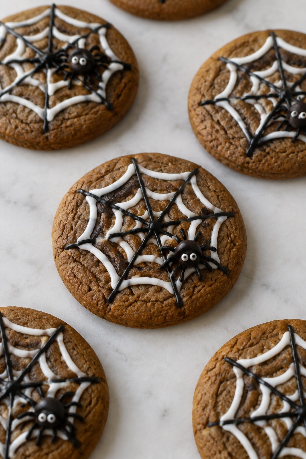 Spiderweb Gingerbread Cookies