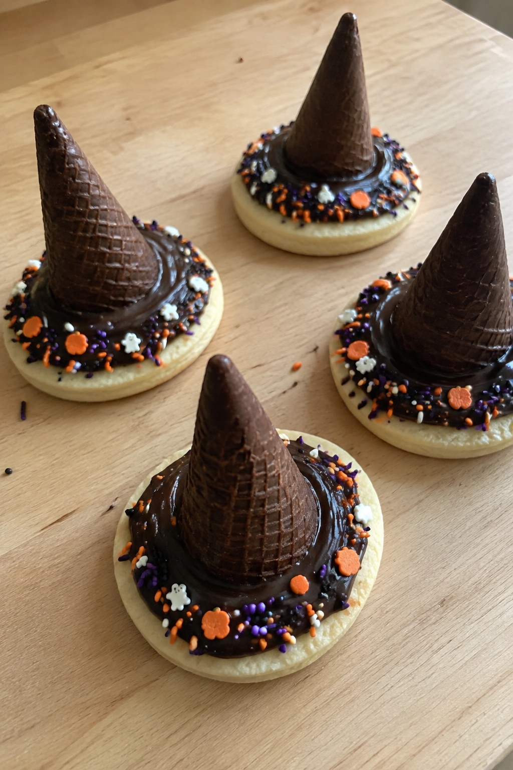 Witch Hat Chocolate-Dipped Cookies