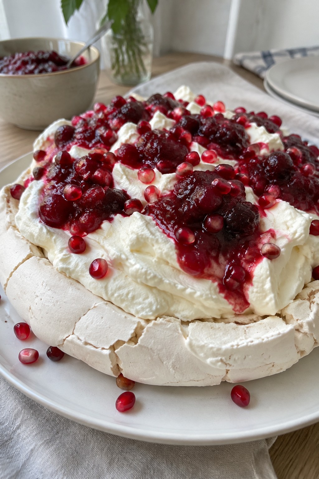 Vodka Cranberry Pomegranate Pavlova
