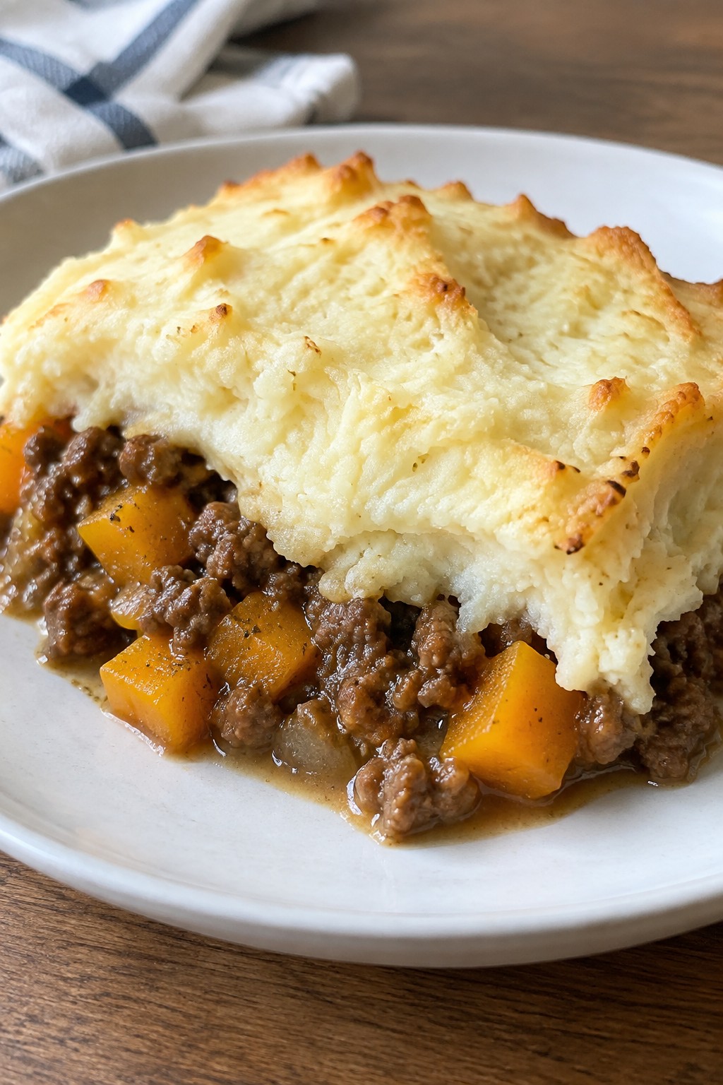Beef and Butternut Squash Shepherd's Pie with Potato Topping