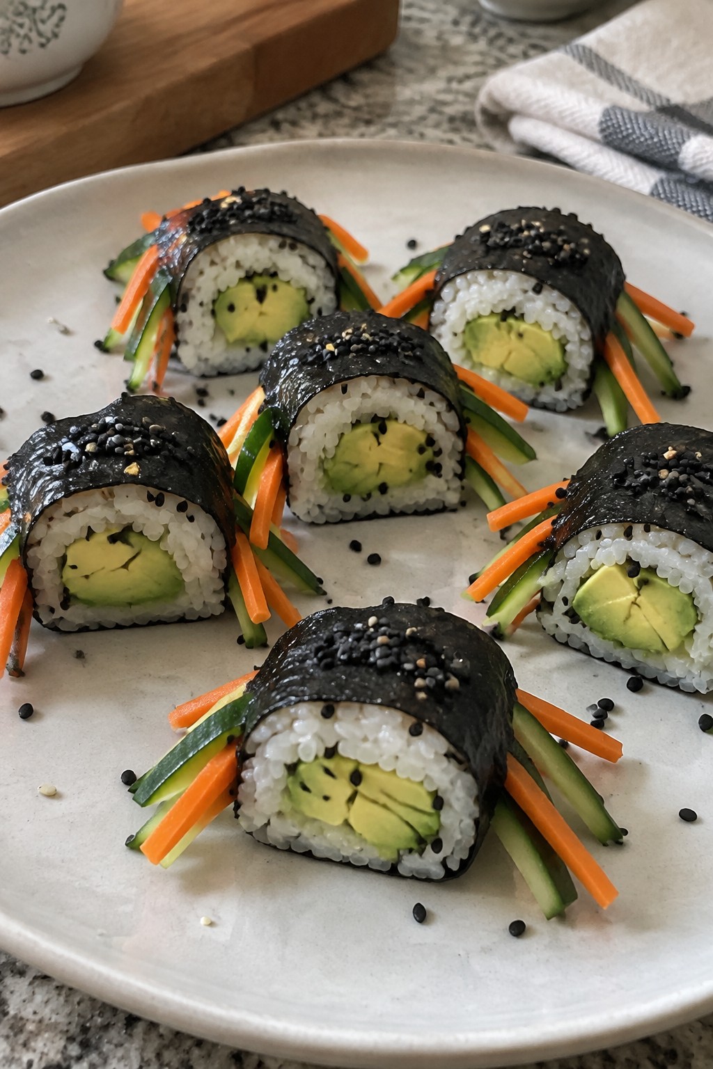 Creepy Crawler Veggie Sushi Rolls