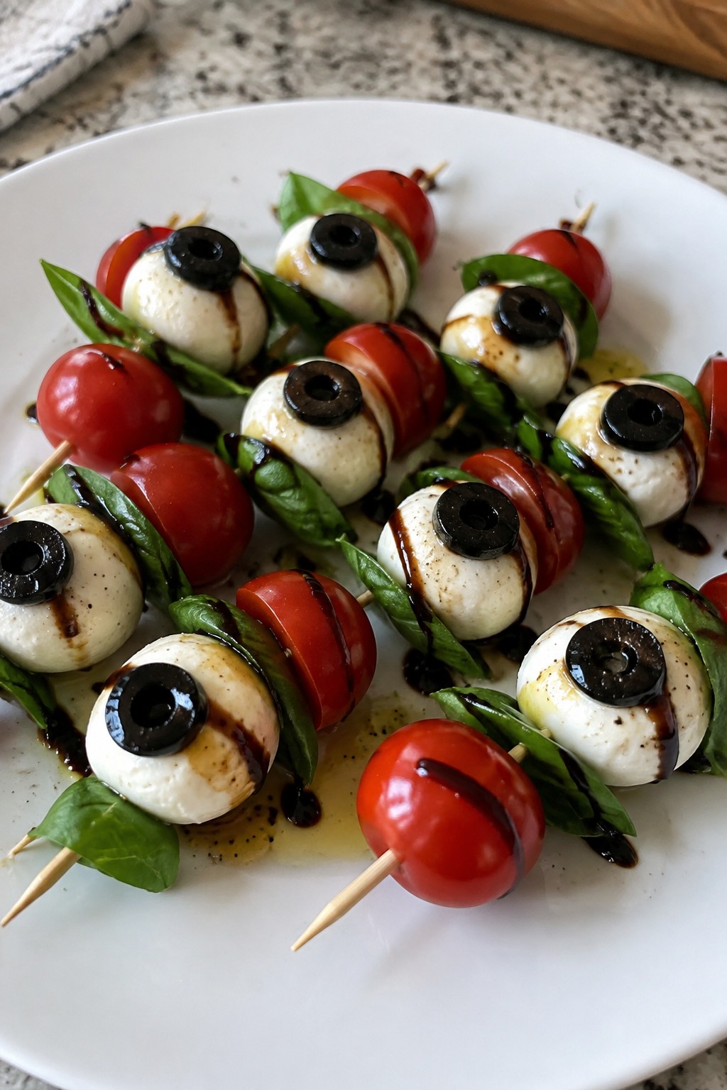 Eyeball Caprese Skewers