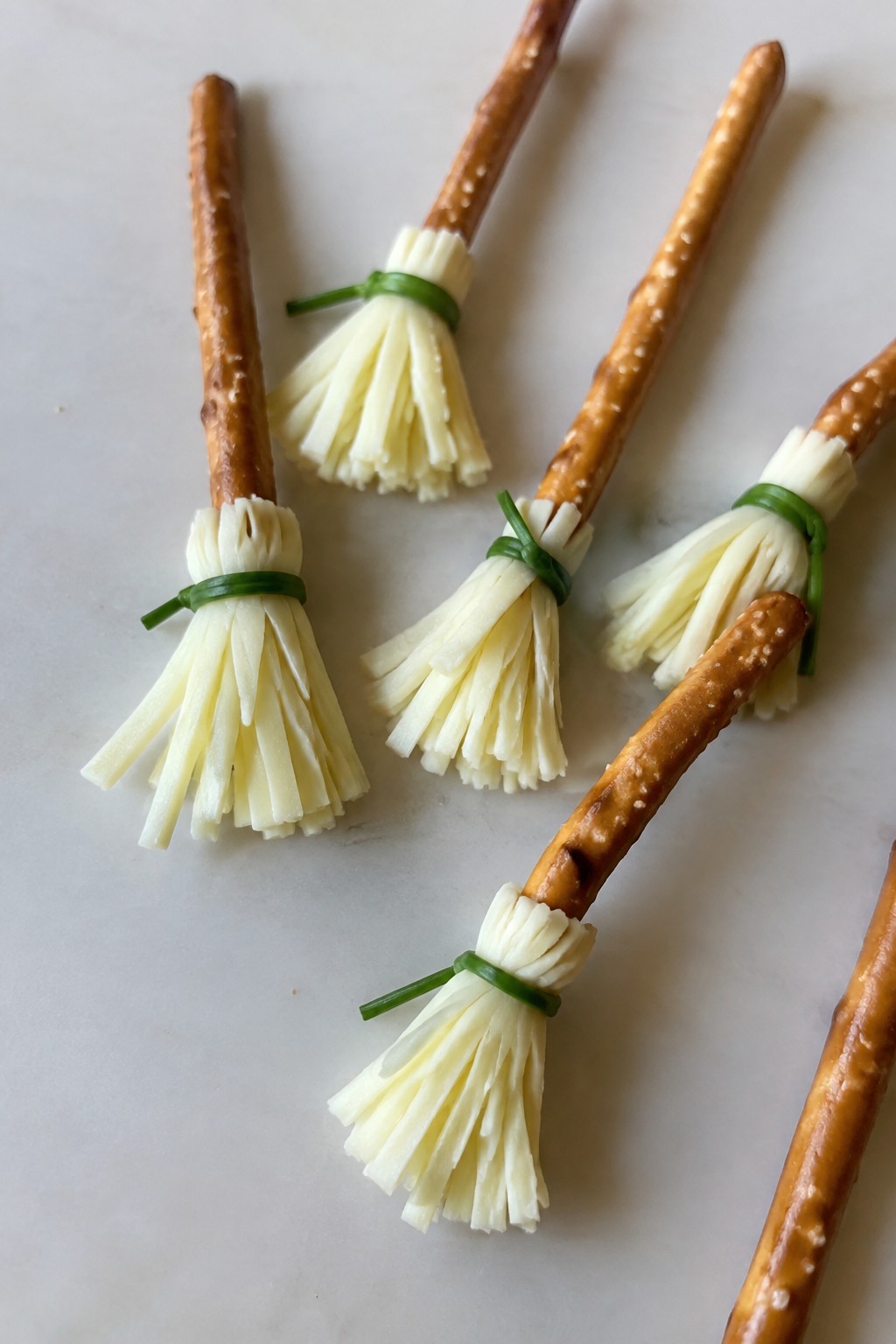 Witch Broom Pretzel Sticks with Cheese